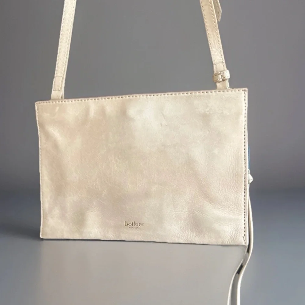 Botkier New York Warren City Blush & Gold Leather Crossbody Shoulder Bag Purse